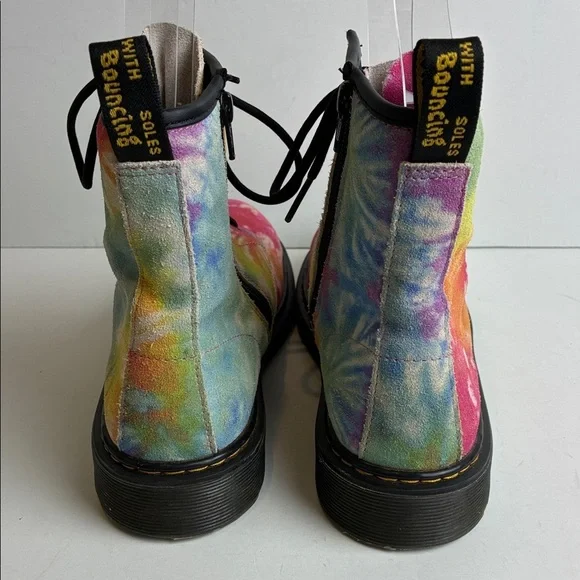 Dr. Martens 1460Y Multi Tie Dye Leather Combat Boots Youth M6 Women’s 7 EU 38 - Picture 5 of 16